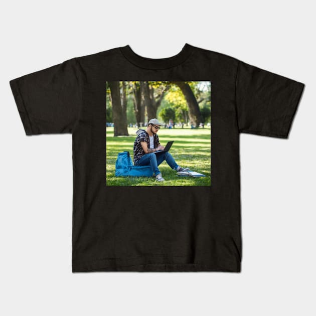 Content Creator in the Park Kids T-Shirt by Crafty Career Creations